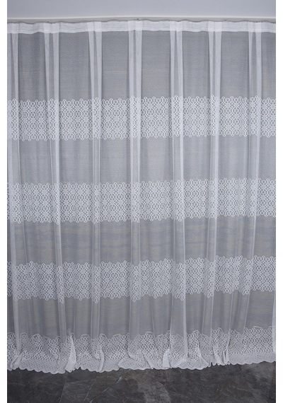Kdk 1420 Desen Kırık Beyaz Renk Tek Kanat Hazır Dikilmiş Pileli Fon Perde 300 260 Cm Kırık Beyaz