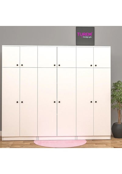 6 Kapılı Özel Gardırop Suntalam/mdf Suntalam Siyah