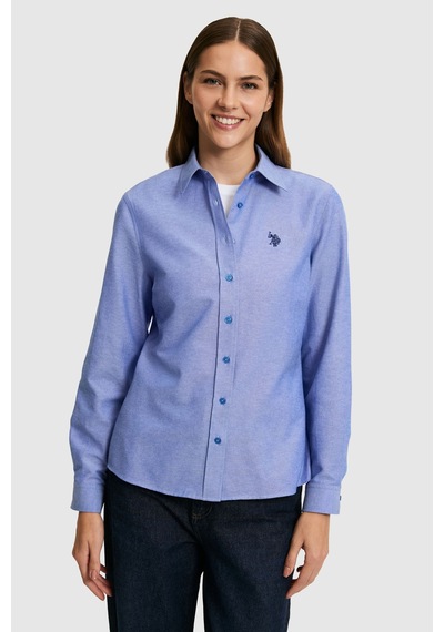 U.s. Polo Assn. Kadın Saks Gömlek Basic 50324791-vr045 Sax