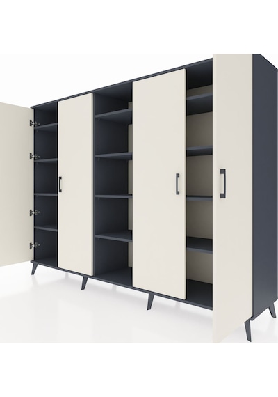 Hyperion Dolap 12 Raflı 4 Kapaklı 220x44x163 Antrasit-aytaşı/antr Antrasit-aytaşı/antrasit Hyperion Dolap 12 Raflı 4 Kapaklı 220x44x163 Antrasit-aytaşı/antr Antrasit-aytaşı/antrasit