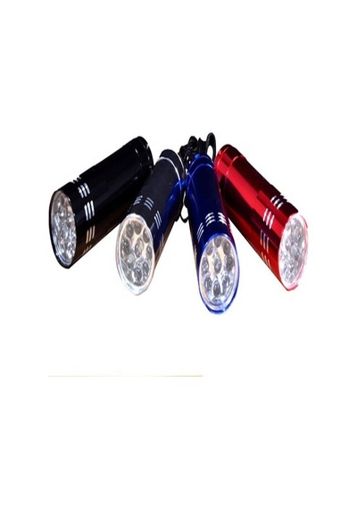 Süper Parlak 9 Ledli Metal Mini El Feneri Çok Renkli 62088243