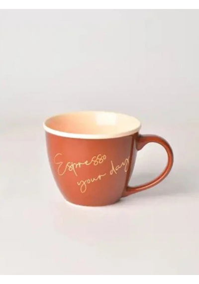 Toprak Tonlarında Porselen Kupa 200 Ml Espresso Fincanı C Renkli