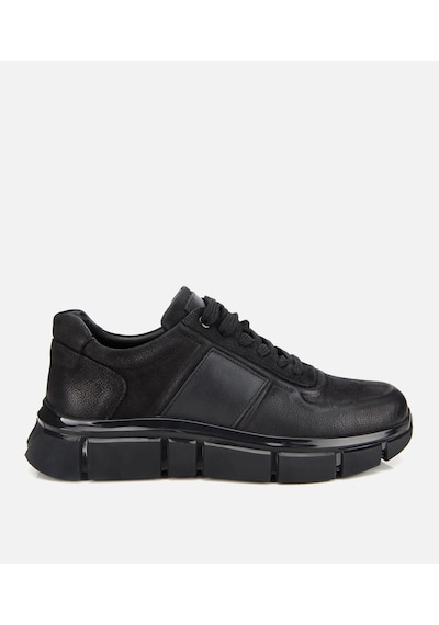 Hotiç Erkek Nubuk Deri Siyah Kalın Tabanlı Spor Ayakkabı 02ayh314050a100 02ayh314050a100 Siyah