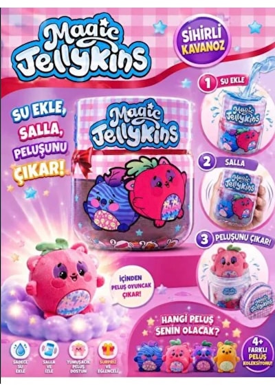 Magic Jellykins Sürpriz Peluş Sihirli Dönüşüm Kavanozu 02 - Çok Renkli