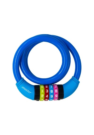 Master Bisiklet Kilidi Extra Sağlam Kilit 12 Mm X 80 Cm Karışık Renk Gönderilir Çok Renkli