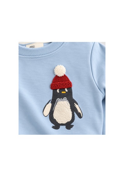 Omeca Concept Penguen Baskılı 2'li Erkek Çocuk Takımı Sweatshirt Ve Jogger Alt Günlük Bebek Eşofman Takımı mavi Omeca Concept Penguen Baskılı 2'li Erkek Çocuk Takımı Sweatshirt Ve Jogger Alt Günlük Bebek Eşofman Takımı mavi