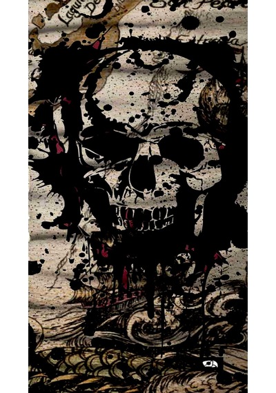 Buffalo Bandana Black Skull Siyah