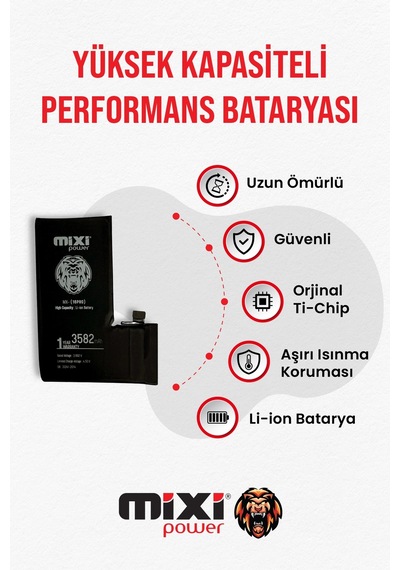 Apple Uyumlu iPhone 16 Pro Max Yüksek Kapasiteli Batarya, Pil Sağlığı Yüzdesi Gösterir,