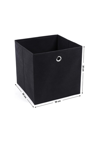 Rfb02h-3 Saklama Kutusu, 6 Adet, Katlanır Kutu, Parmak Delikli, 30 X 30 X 30 Cm, Siyah Çok Renkli