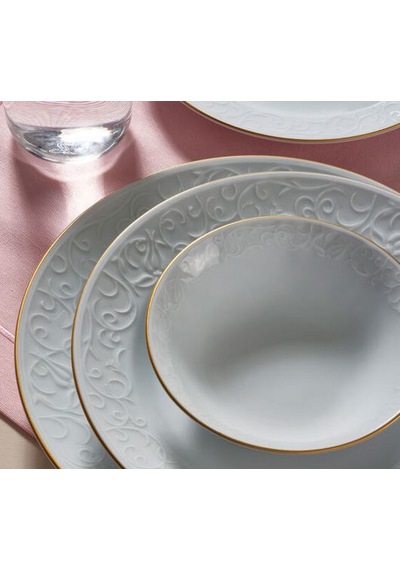 Güral Porselen Bahar Dalı Yaldızlı 6 Adet 25cm Servis Tabağı