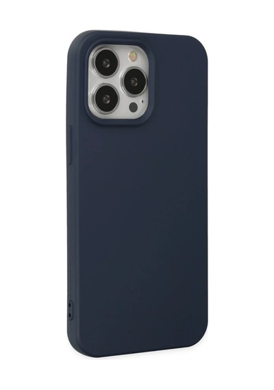 Bezos İphone 14 Pro Uyumlu Kılıf Nano İçi Kadife Silikon - Lacivert Mbt06