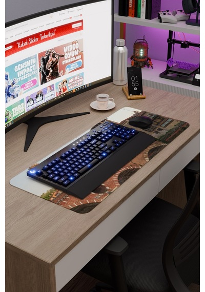 İtalya V1 70x30 Xl Gaming Kauçuk Kaymaz Taban Mouse Pad Fare Altlığı