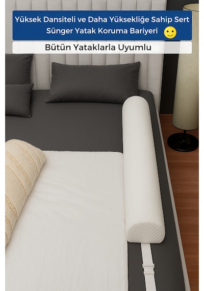 Saby Yeni Nesil Sert Sünger Yatak Koruma Bariyeri 168 Cm