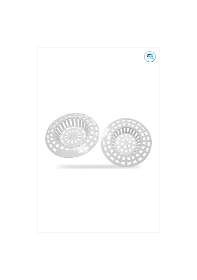 Lavabo Süzgeci Pratik 2 Adet Beyaz Plastik Evye Gider Filtresi Ağ