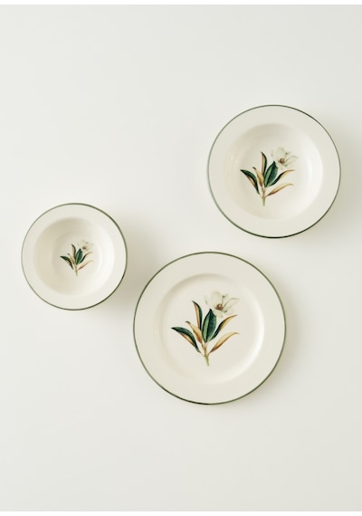 Bella Maison Garden Stoneware 12 Parça 4 Kişilik Yemek Takımı Mix Çok Renkli
