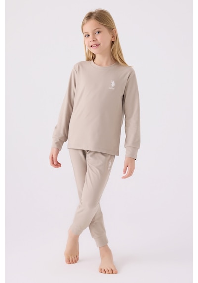 U.s. Polo Assn Kız Çocuk Kum Pijama Takımı 5274-43733 Kum
