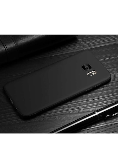Samsung Uyumlu Galaxy S7 Edge Kilif Mat Siyah Silikon Kilif Fit 246015315