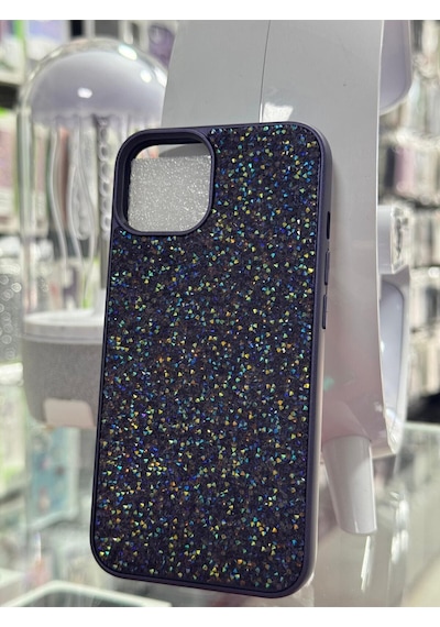 Apple Uyumlu iPhone 13 14 15 Uyumlu Taşlı Tam Koruma Kılıf -