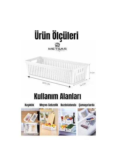 4 Lü Beyaz Mutfak Çekmece Düzenleyici Kaşık Çatal Bıçak Organizatörü Plastik Saklama Kutusu Plasti Diğer