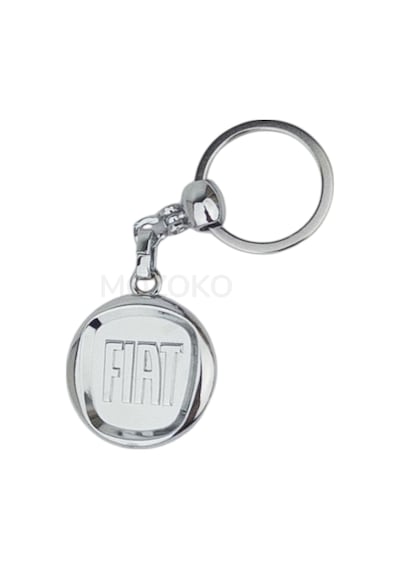 Yüksek Kaliteli Fiat Logolu Metal Araç Anahtarlık, Çift Yönlü Logo, Hediyelik Araba Anahtarlık