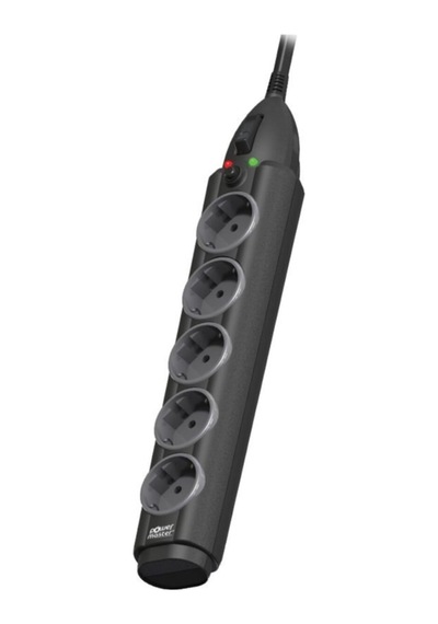 5 Li 1,8 Metre Akım Korumalı Priz Siyah 2500w
