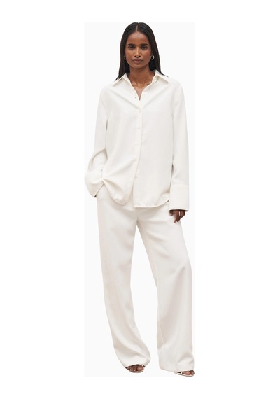 United Colors Of Benetton Because Of Alice Effortless Oversized Shirt Oversize Kadın Gömlek Beyaz