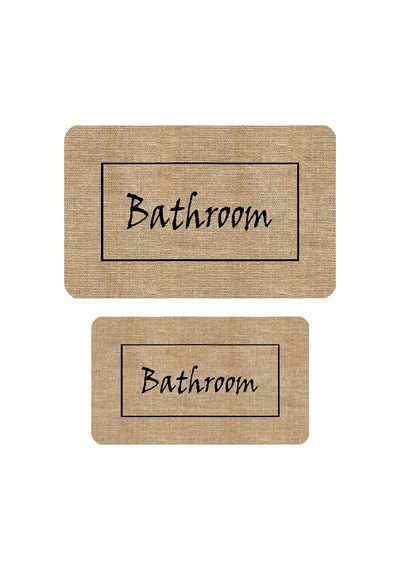 Eliana Home Dijital Baskı 2'li Banyo Paspas Takımı Lna5288 100x60 Ve 60x50 Cm Siyah