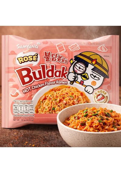 Samyang Buldak Rose Hot Chicken Flavor Ramen 140 G