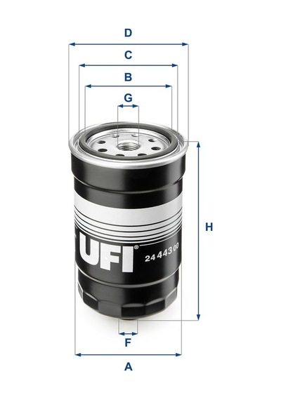 Ufı 24.443.00 Mazot Filtresi Accent Iıı Mc 05-101.5 Crdı