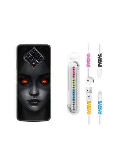 Infinix Zero 8 Kılıf Kablo Koruyuculu Dark Woman 1887