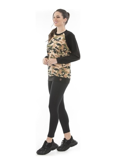 Alexandergardı Kadın Kamuflaj Desenlı Sweatshirt (Un-14591)