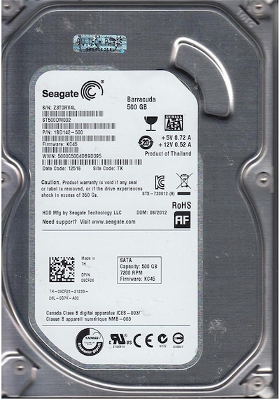Seagate 500gb St500dm002 Barracuda Sata 3.0 7200 Rpm 3.5" Harddisk İthalat