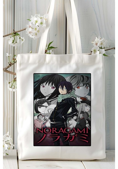 Art Hediye Noragami Baskılı Bez Omuz Çantası Kişiye Özel Model 1 Çok Renkli