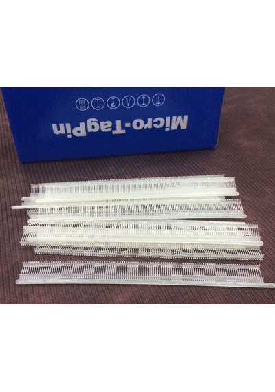4.4 MM Micro Fine Gelinlikçi Kısa Seffaf Plastik Kılçık 10.000 Ad Beyaz
