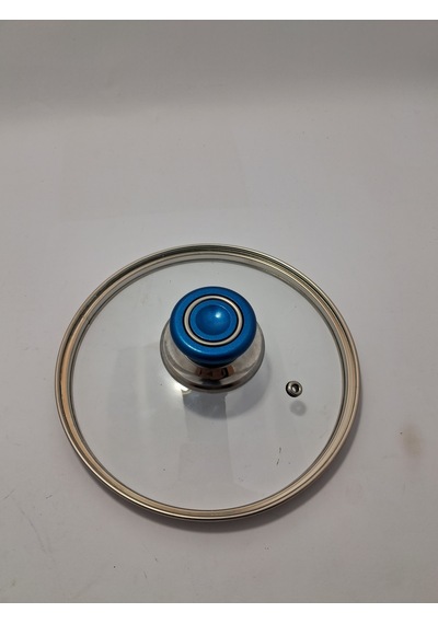 Cam Kapak 18 Cm Ve Parliement Mavi Kulp
