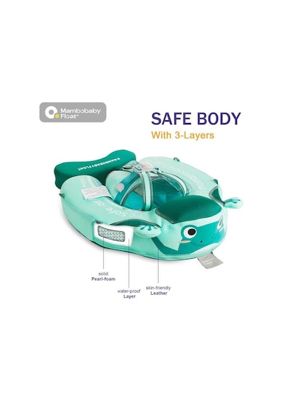 Mambobaby Yüzme Simidi - Frogs, Emniyetli, Gölgelikli Ve Ayak Destekli