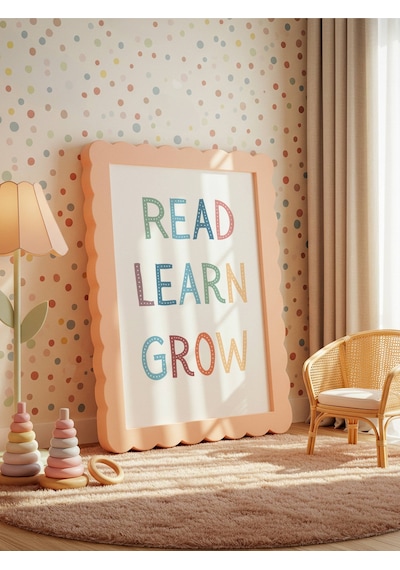 Read Learn Grow Dijital Baskı Poster V9 Çerçevesiz