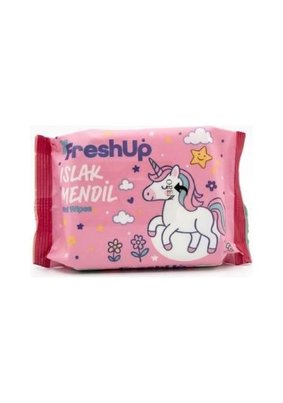 Freshup 20 Li Islak Mendil Unicorn Figürlü Tekli