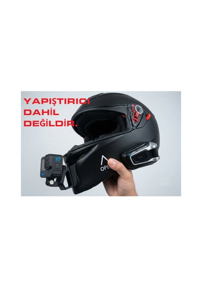 Agv K3 / K5 / Gt Veloce / Corsa R İle Uyumlu Aksiyon Kamera Aparatı - Kask Çene Bağlantı Aparatı Siyah