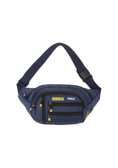 Newish Polo Erkek Usb Kulaklık Çıkışlı Crossbody Çapraz Göğüs Omuz Ve Bel Çantası New328 Lacivert