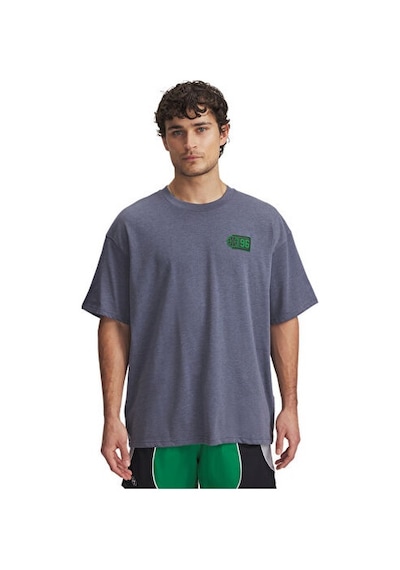 Under Armour Ua M Hwt Hoops Courtside Ss Erkek Günlük Tişört 1390191-044 Gri Gri