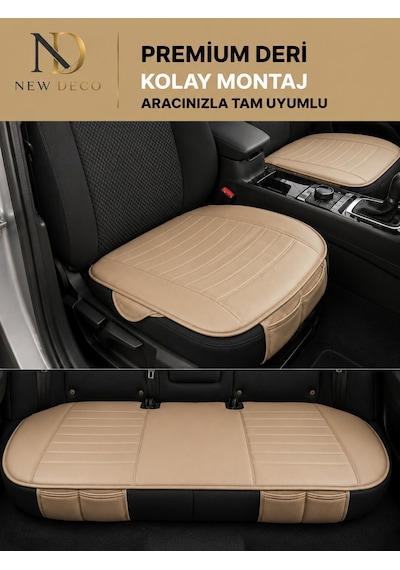 Renault Duster Araçlara Uyumlu Premium Deri 3 Parça Oto Koltuk Minderi Araca Uyumlu 4 Mevsim Kolay Montaj 56192247