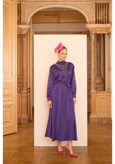 Senna Catherıne Dress Mor Mor