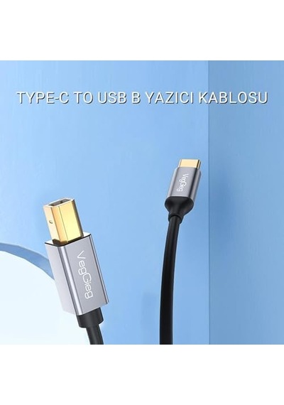 Type-c To Usb-b Yazıcı Kablosu 1.5 Metre