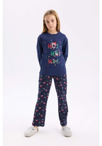 Defacto Kız Çocuk Yılbaşı Temalı Pijama Takımı Uzun Kollu Üsr Esnek Belli Uzun Alt D9824a824wnnv31 Lacivert Defacto Kız Çocuk Yılbaşı Temalı Pijama Takımı Uzun Kollu Üsr Esnek Belli Uzun Alt D9824a824wnnv31 Lacivert