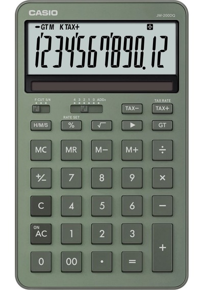 Casio Jw-200dq-gn-w-dp Hesap Makinesi Desktop Gri - Siyah