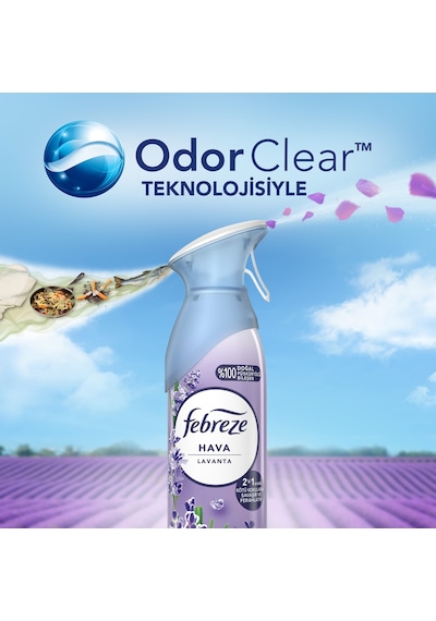 Febreze Lavanta Hava Ferahlatıcı Sprey Oda Kokusu 185 ML + Hava Temizleyici Parfüm