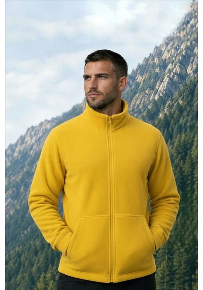 Givoria Erkek Polar Hırka Kışlık Fermuarlı Çeket Tüy Toplamaz Rüzgar Geçirmez Polar Kazak Sweat Sarı Sarı Givoria Erkek Polar Hırka Kışlık Fermuarlı Çeket Tüy Toplamaz Rüzgar Geçirmez Polar Kazak Sweat Sarı Sarı