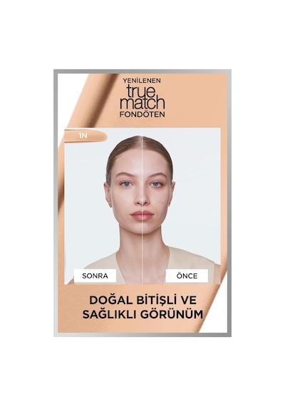 L'Oreal Paris True Match Bakım Yapan Fondöten 1N Ivory 30 ML