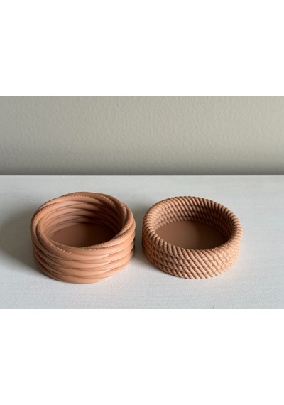 Dekoratif Organizer Kase 3d Baskı Halat Desenli Tepsi